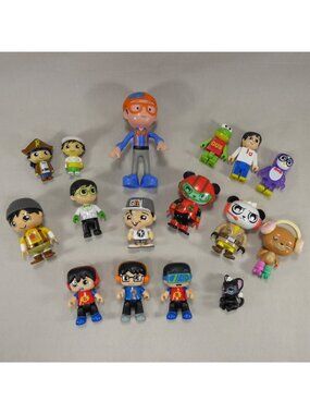 Ryans World Blippi FGTeeV YouTube Kids Action Figure Toy Lot 17 Gus Combo Panda